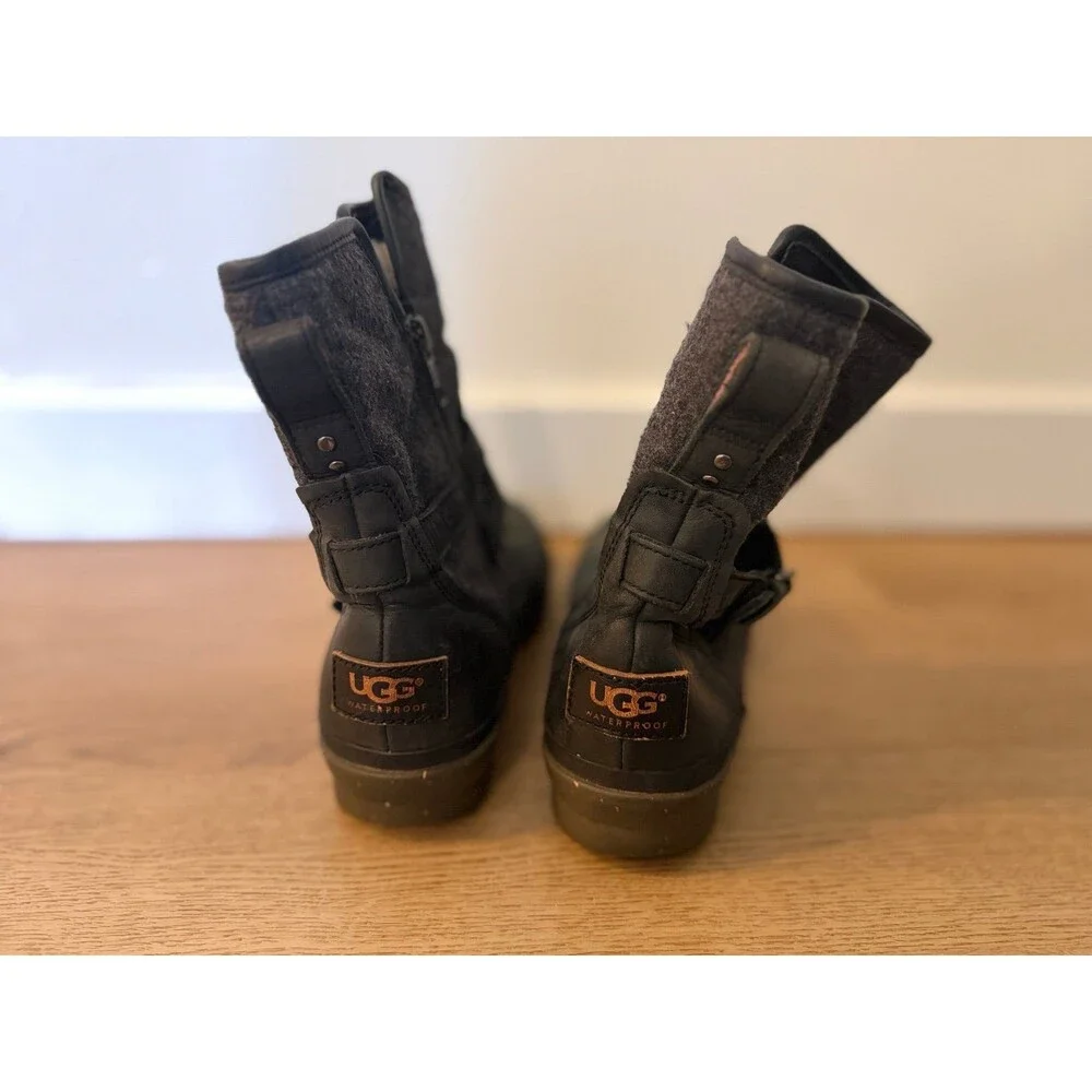 UGG Abree Short winter minimalist Waterproof Black boots 5.5